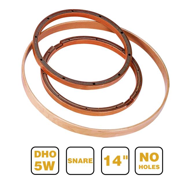 14" snare drum maple batter hoop (no holes)