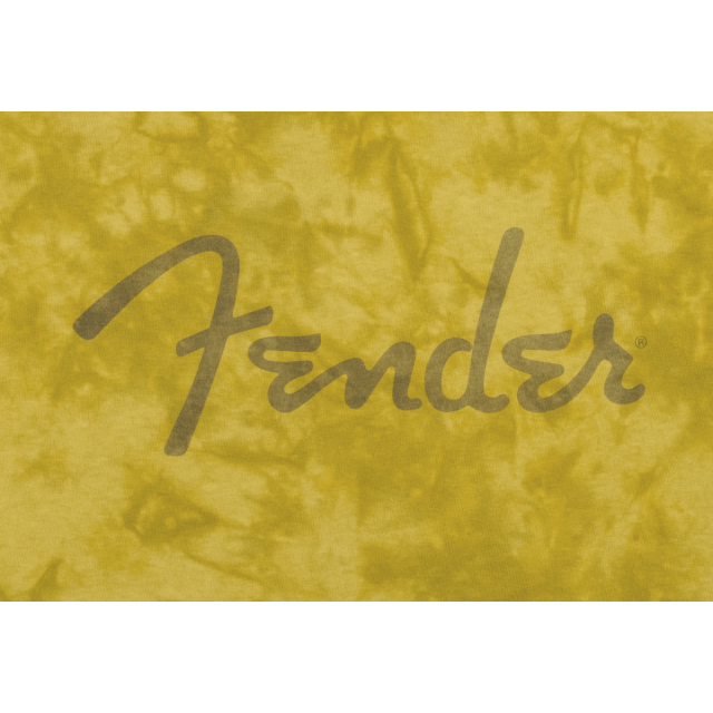 T-shirt Fender® Spaghetti Logo Tie-Dye, senape, XL