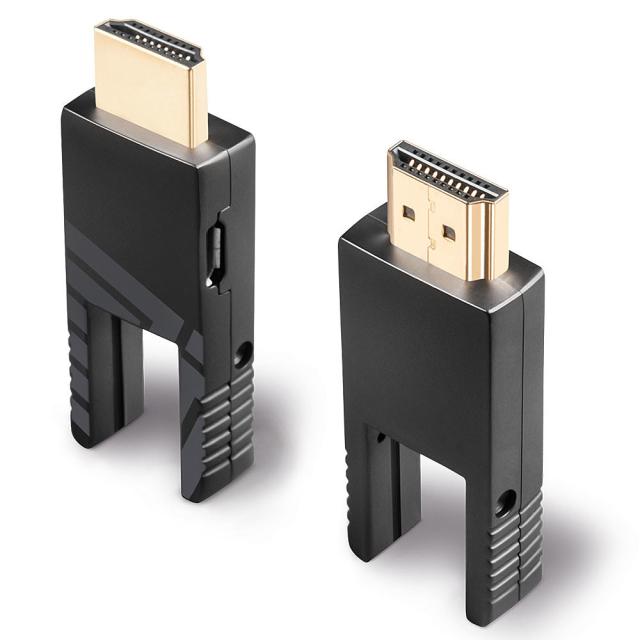 Cavo Micro-HDMI 4K60 Ibrido in Fibra Ottica con connettori HDMI & DVI removibili, 20m