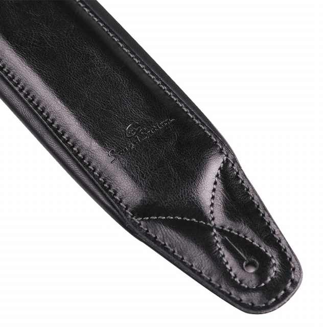 Padded strap for guitar/bass in real leather