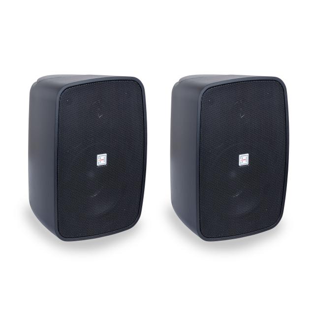 Coppia di Diffusori 5.25" Passivi 2-Vie a Parete da Esterno, Nero