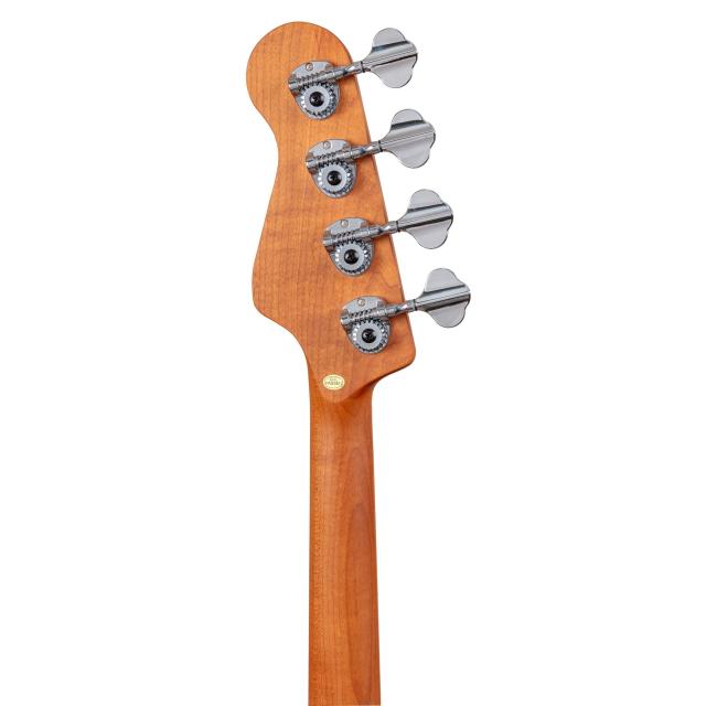 Electric bass with flamed top, roasted maple freboard and neck (4 strings)