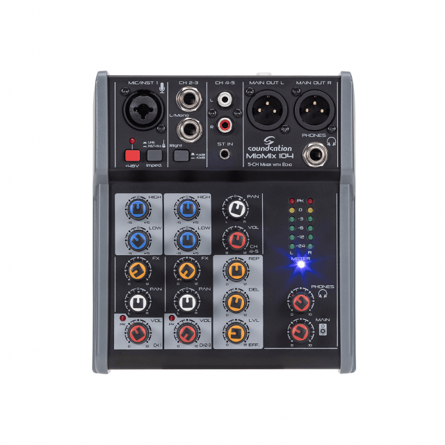 5-Channel Professional Audio Mixer with Digital Echo Effect