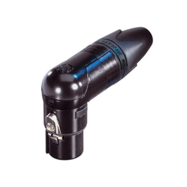 3-Pole Right-Angle Female XLR connector - Black