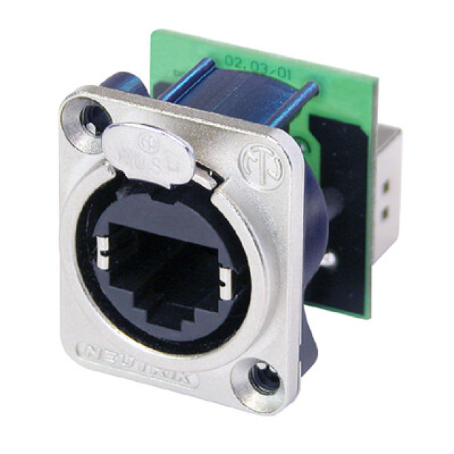 RJ45 Feedthrough connector - Silver