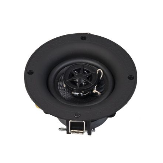 Diffusore passivo a 2 vie full range da 3” a soffitto / a parete (griglia rotonda, colore nero)