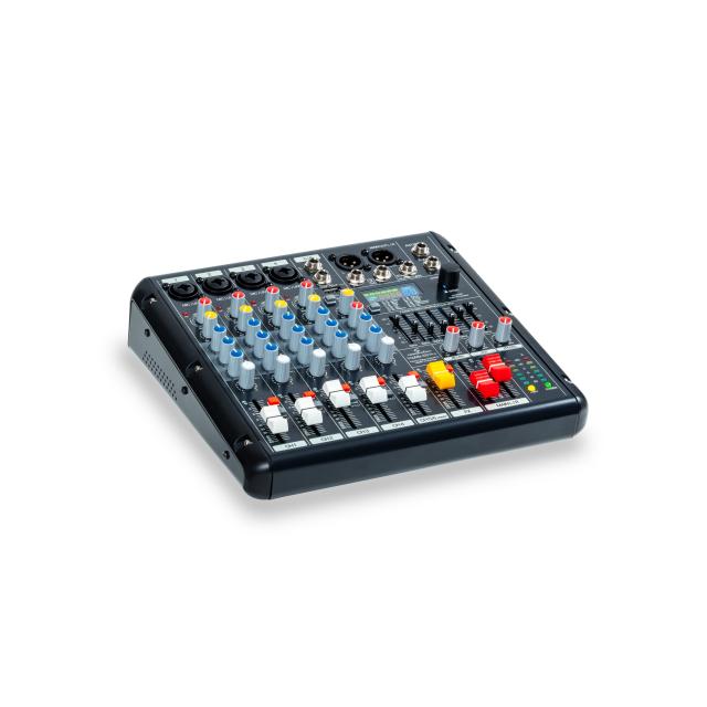 Mixer a 6 Canali con 4 Canali Mono e 1 Canale Stereo, Effetto 24 bit con 99 Preset, USB/BT, interfaccia PC