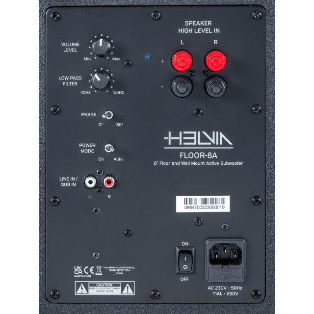 8" Floor and Wall Mount Active Subwoofer