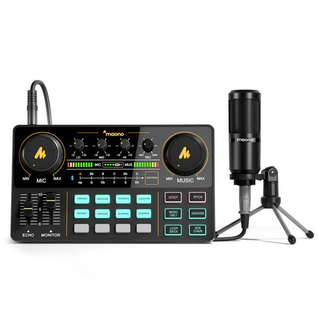 Portable Live Streaming and  Podcast kit for Computer and Smartphone MAONOCASTER LT AU-AM200-S1
