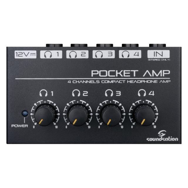 4 channel mini stereo headphone amplifier with power supplier