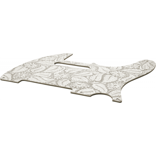 Waylon Jennings Leather Pickguard, White