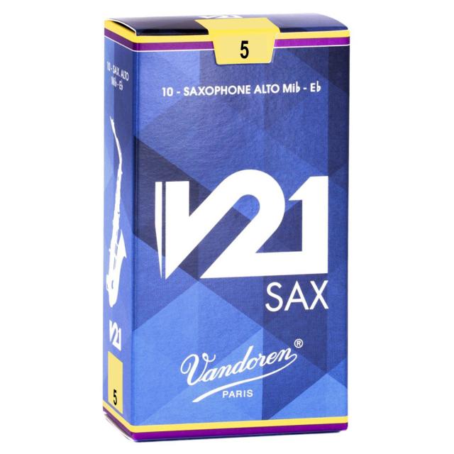 5 Alto Saxophone Reeds V21 Pack 10pcs