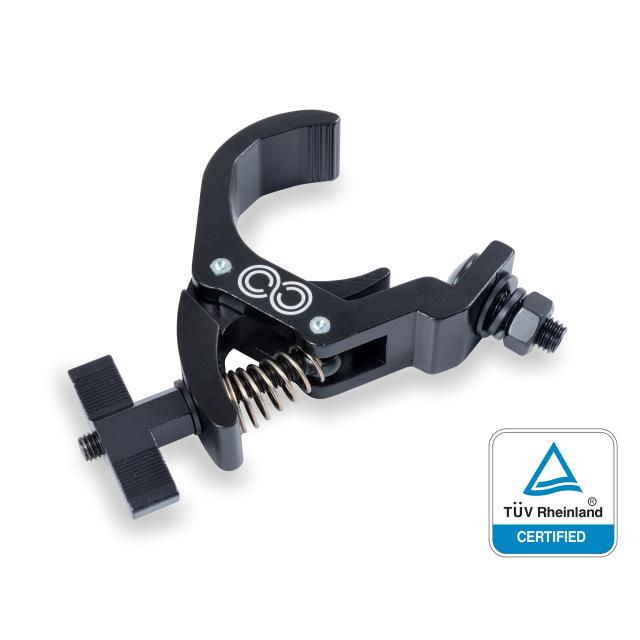 BLACK ALUMINIUM QUICK RELEASE CLAMP 38 - 60 MM 80 KG