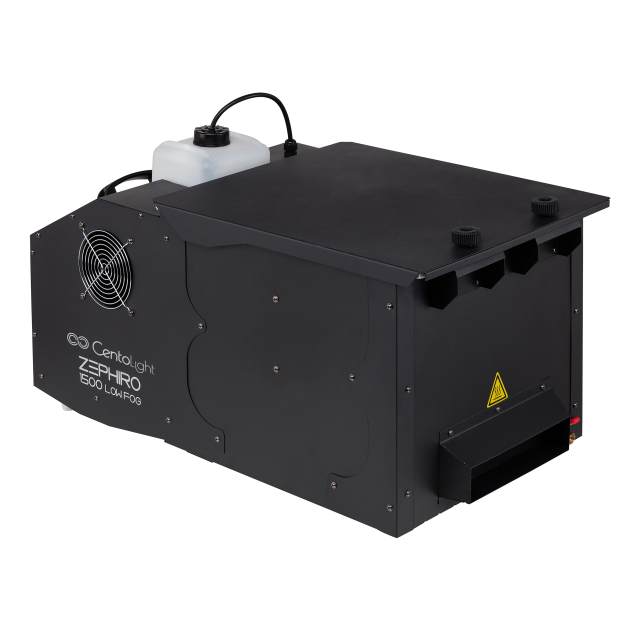 Powerful machine for low fog effect with DMX interface and wireless controller.