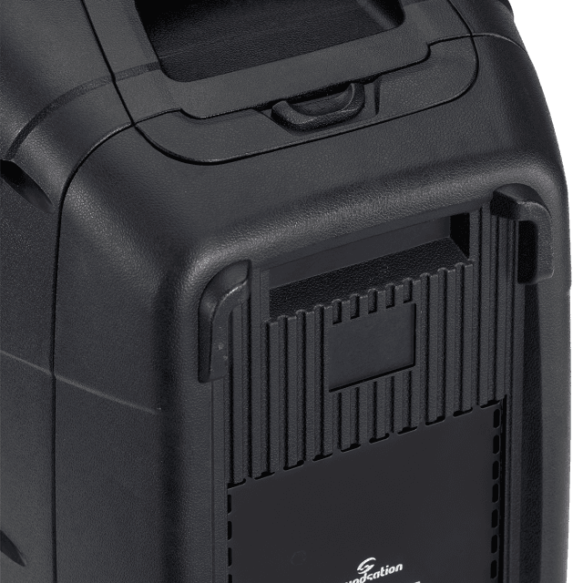 Sistema Pa 2x100W portatile con mixer attivo e due diffusori passivi a 2 vie