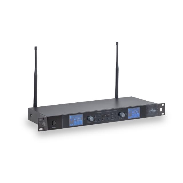 Sistema a Radiomicrofono Multicanale UHF True Diversity 630-660MHz con 1 Microfono gelato, 1 trasm. tascabile e 1 archetto
