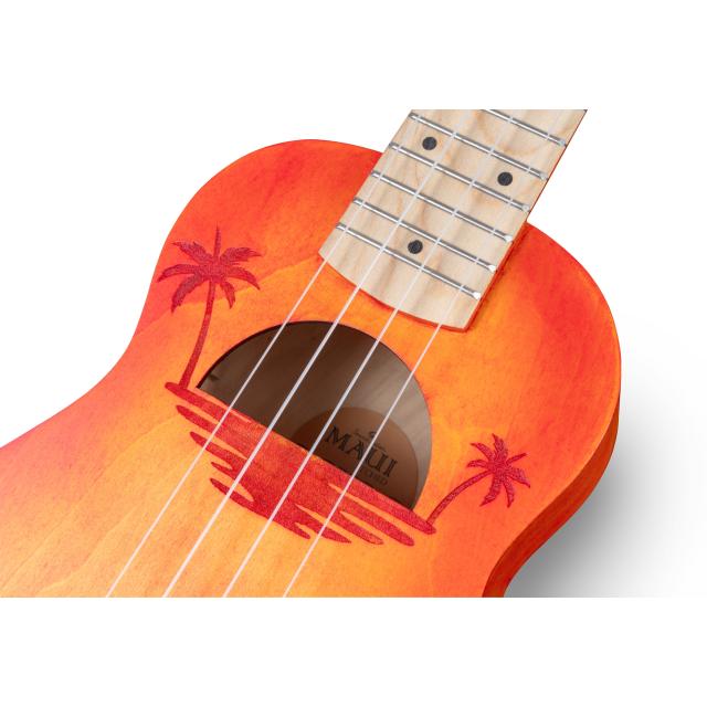 Ukulele soprano con disegno intarsiato e borsa