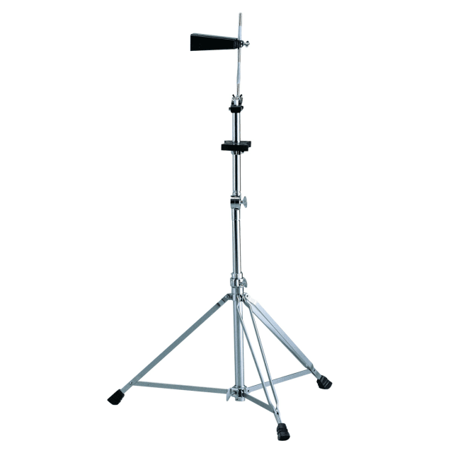 Timbales stand with cowbell attachment rod