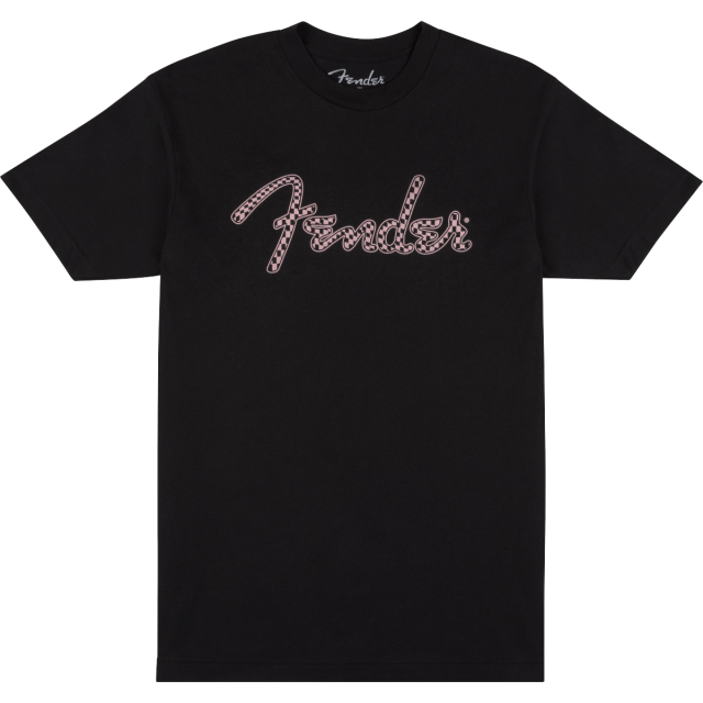 Fender® Spaghetti Logo Wavy Checker Tee, Pink Checker, M