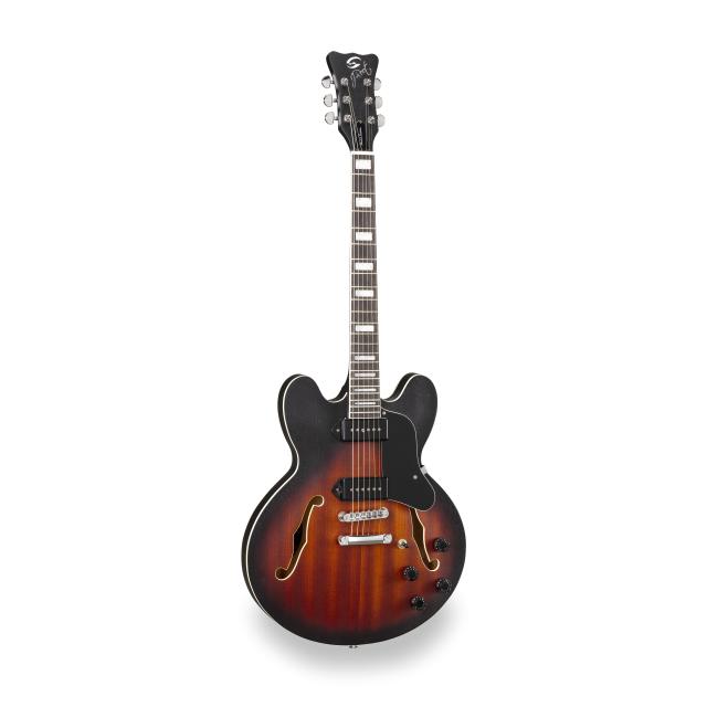 Double cutaway semi-acoustic guitar w/Single coils