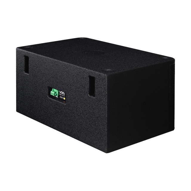 Reflex subwoofer with double 12” transducer, 4 Ω, 1200 W (black)