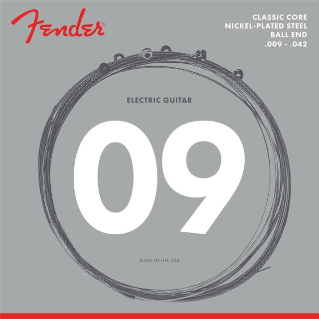 Classic Core Electric Guitar Strings Set 255L Nickel-Plated Steel Ball Ends (.009-.042)