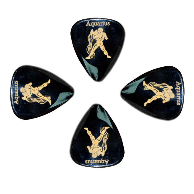 Zodiac Tones "Aquarius" 4 Guitar Picks