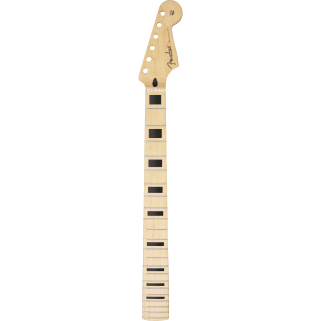 Player series stratocaster® neck w/block inlays, 22 medium jumbo frets, maple