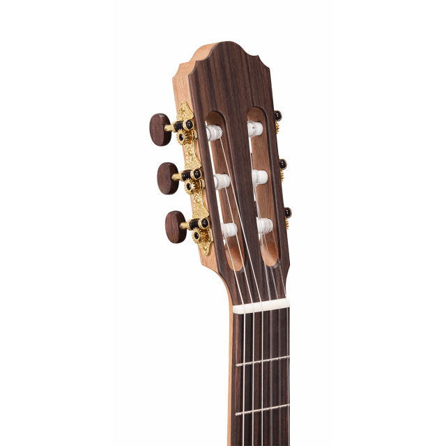 All solid hybrid cutaway guitar with cedar top in open pore satin finish w/preamp - Thin Line version (Made in Europe)