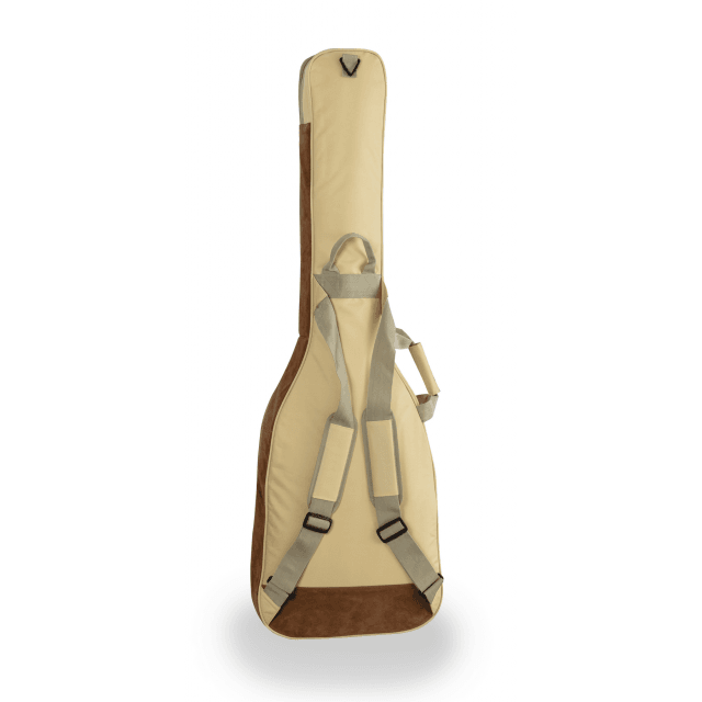 Electric bass bag with suede leather inserts