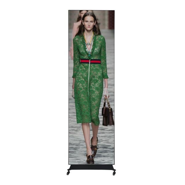 Outdoor led poster 2m with mobile stand and integrated media player