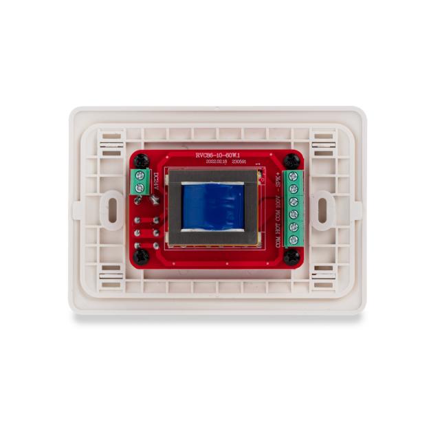 30W Volume attenuator for 70-100V speakers, 11 positions + Off,  with auxiliary line and 24V alarm control
