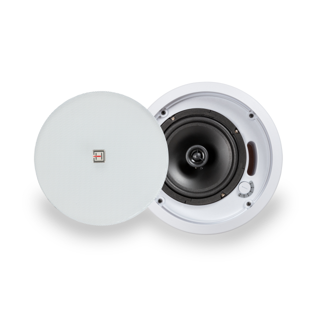30W 70V/100V 6.5" 2-Way Ceiling Speaker with Back Can