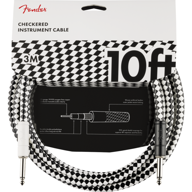Cavo Fender Pro 3metri (10') Instrument, Checkerboard