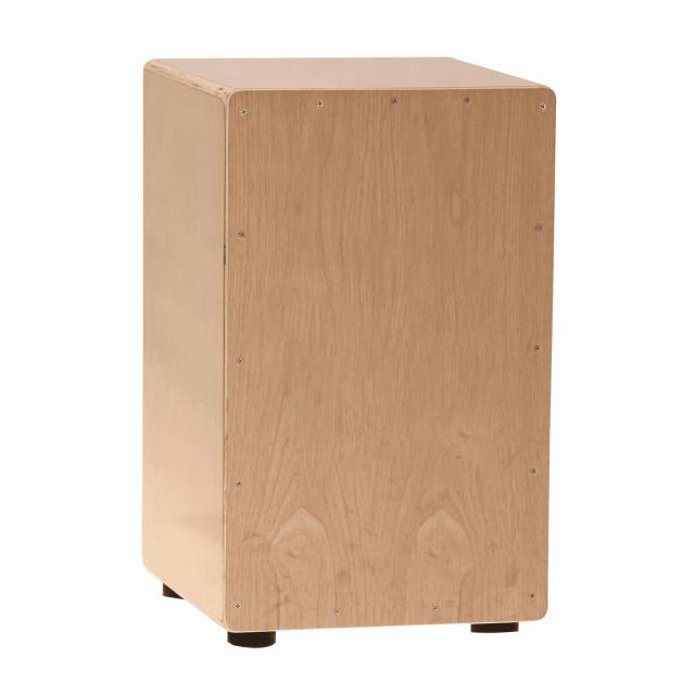 Cajon in stile flamenco con tavola in noce chiaro