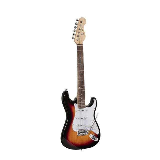 3/4 double cutaway electric guitar with 3 single coils