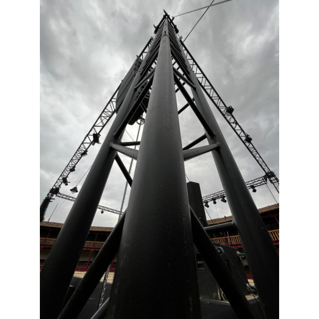 Torre Strutturale Nera 30*30 alta 7M, Carico Max 750KG (T110M7B)