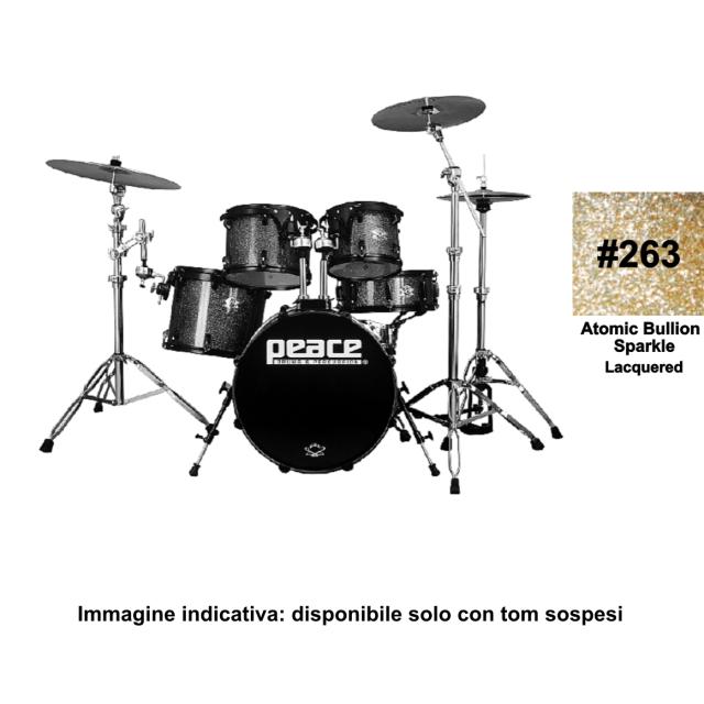 Drum Set 5 pcs in Acero Nord Americano con finiture laccate sparkle