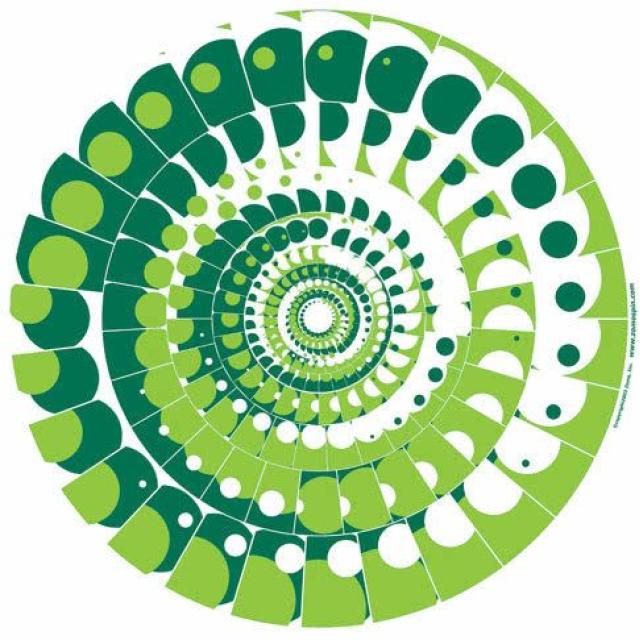 2x Slipmats Moon - green