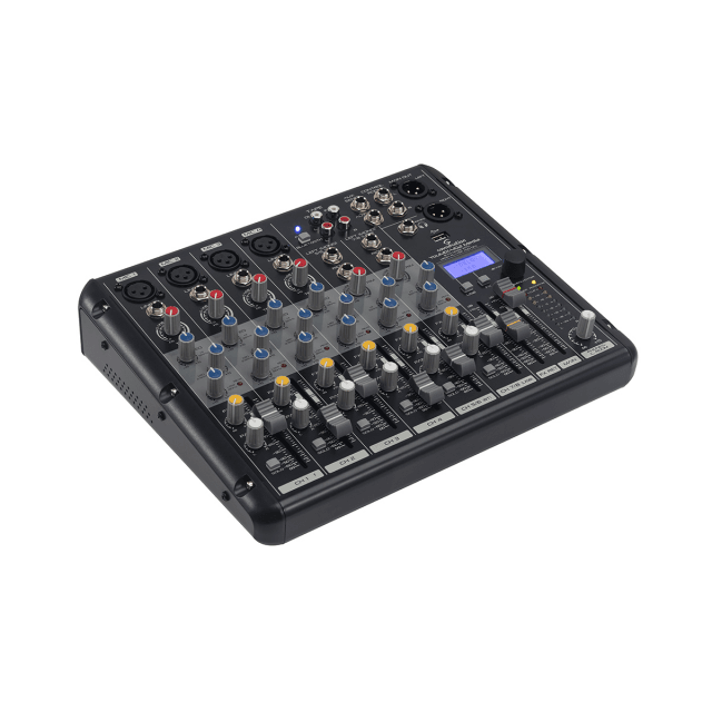 8-Channel Professional Mixer with Media Player, BT and Digital Multi Effect