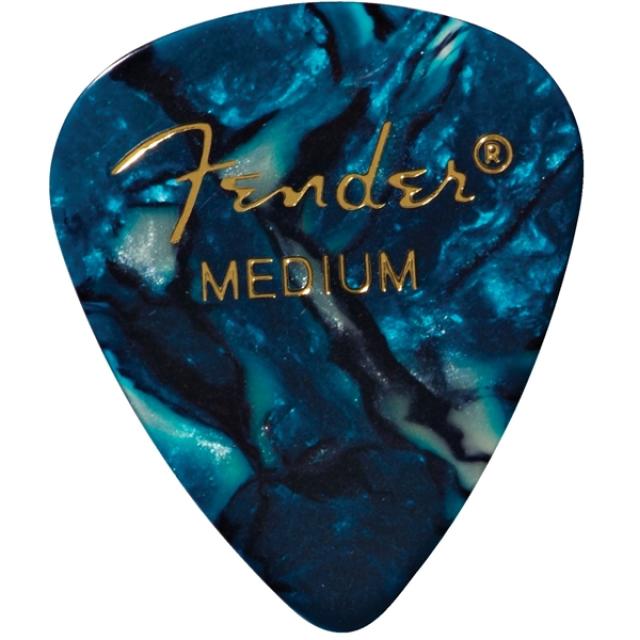 Premium Celluloid 351 Shape Picks Medium Ocean Turquoise 12-Pack