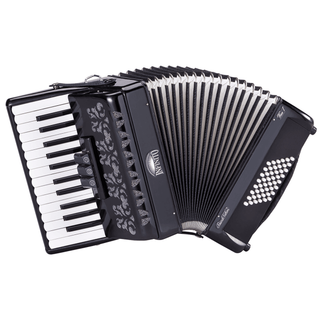 Fisarmonica 48 bassi nera