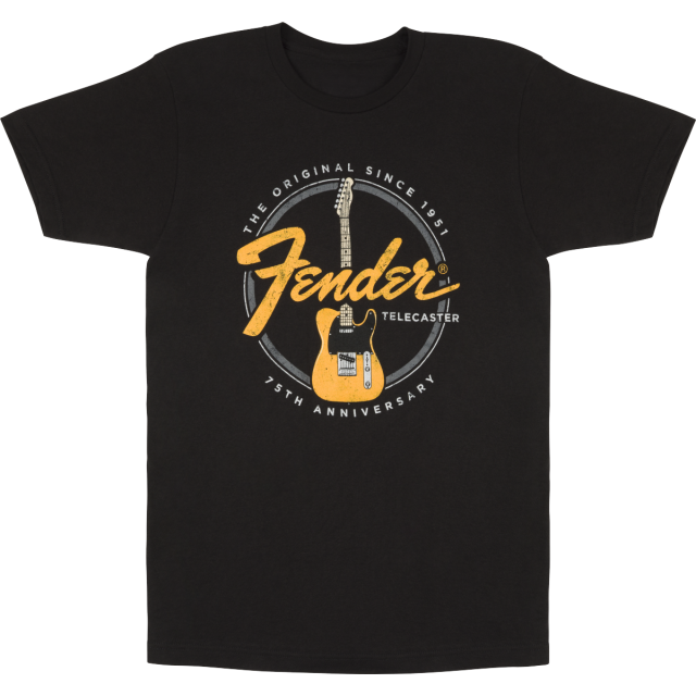 Telecaster® 75th Tele® Tee, Vintage Black, XL, 9101391697