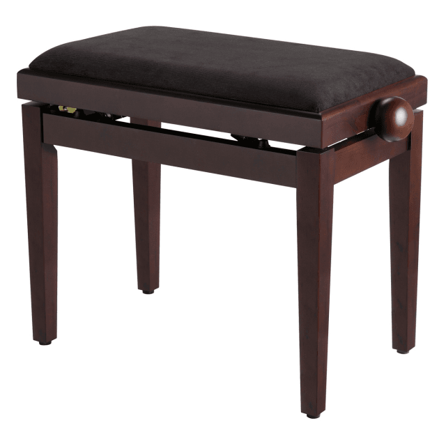 Adjustable satin finish piano bench