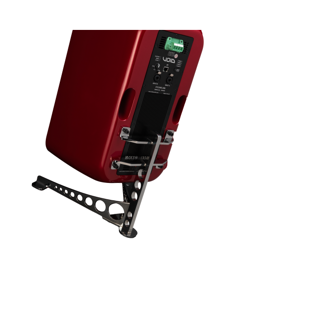 Active reflex subwoofer with dual 8” woofers and amplifier module, 600 W, 24-bit DSP, IP-rated (red)