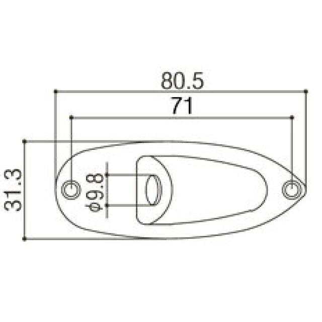 Chromed Metal Jack Plate for Strat style guitars