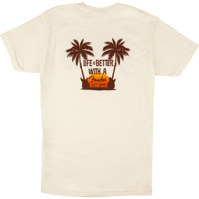 Fender Twin Palms T-Shirt, Tan 2X