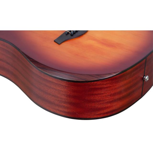 Dreadnought acoustic guitar with armrest