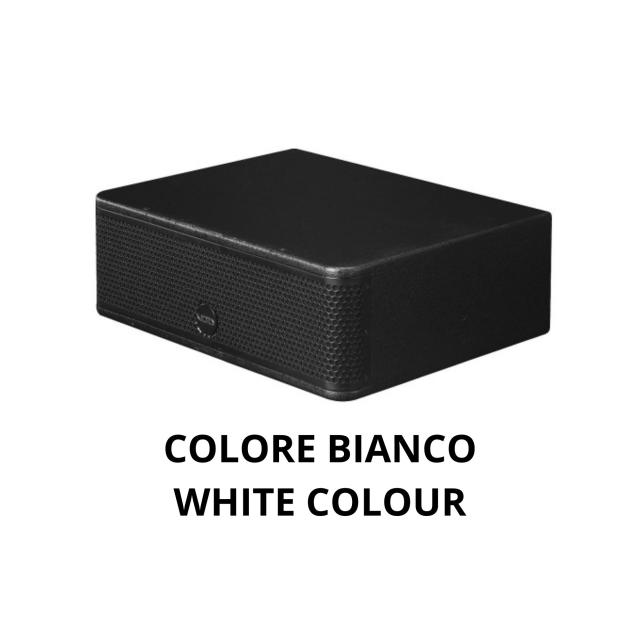 Subwoofer passivo ultra compatto con doppio trasduttore da 8” in configurazione bandpass di sesto ordine, 8 Ω, 300 W (colore Bianco)