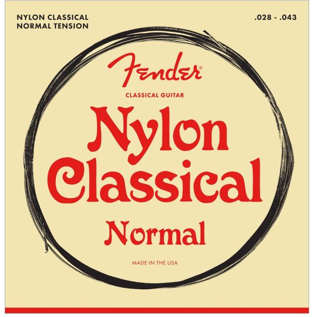 Nylon Acoustic Strings, 100 Clear/Silver, Tie End, Gauges .028-.043, (6)